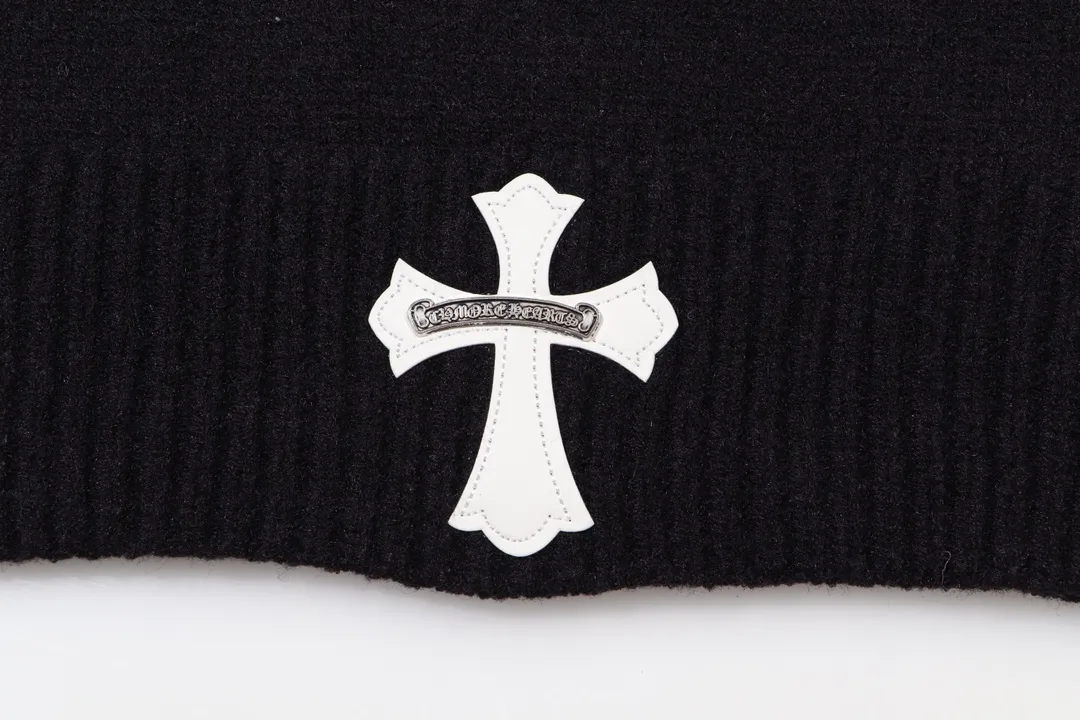 P320 Chrome Hearts Chrome Hearts Hollow Collar Leather + Metal Sweater Color: Blue Apricot Black Size: S M L XL XXL